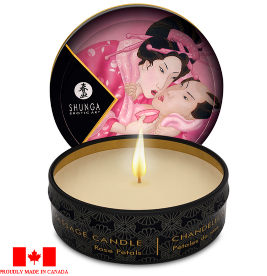 Shunga - Mini Massage Candle - Rose Petals - 1 oz
